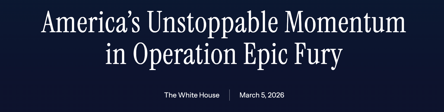 Operation Epic Fury — The White House, 5 mars 2026