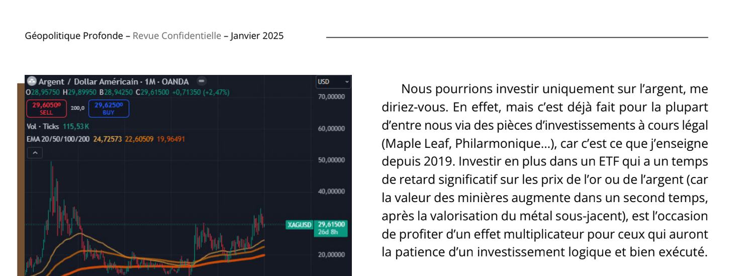 ETF SIL recommandé vers 33 dollars en janvier 2025, +136 à +180 % un an plus tard
