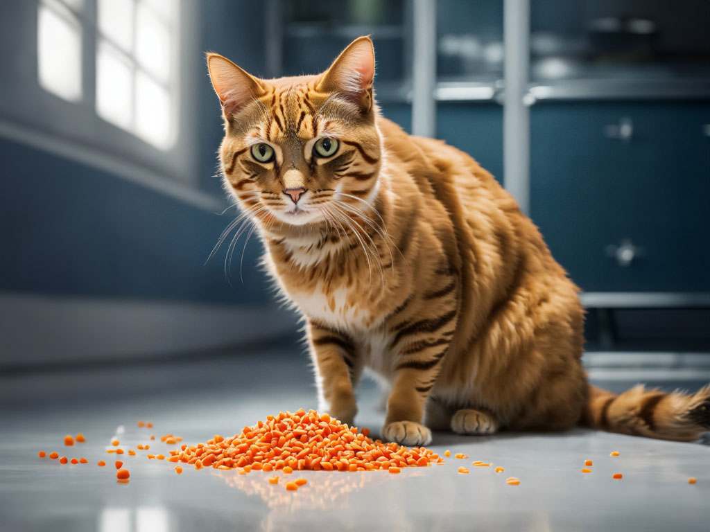 Chat assis sur une table à côté de fleurs