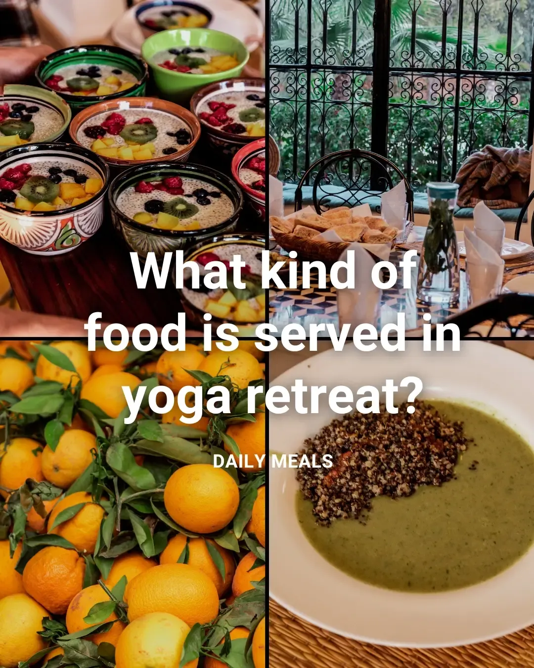What kind of food is served in yoga retreat in morocco
