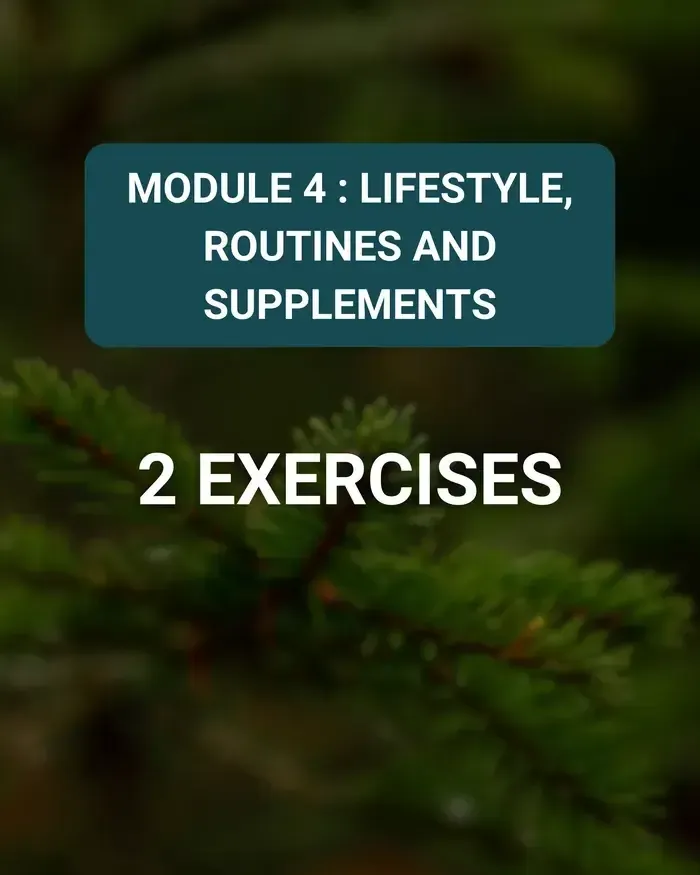 MODULE 4 migraine relief online course supplements and lifestyle