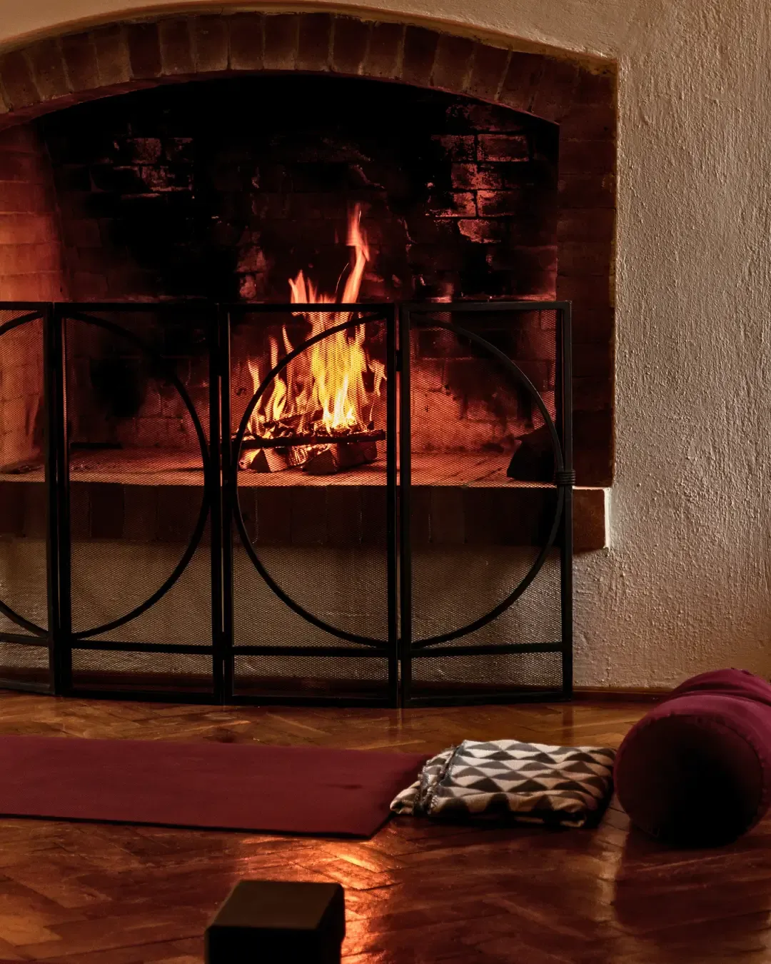 daily-rituals-evening-yoga-by-fireplace