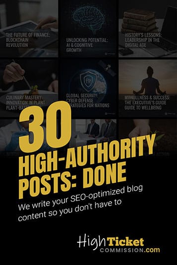 30 High authority blog posts