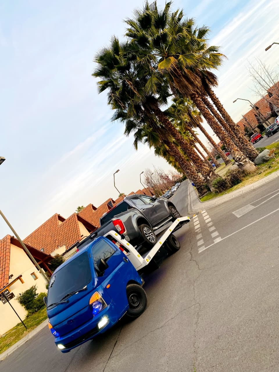 Grúa en ruta