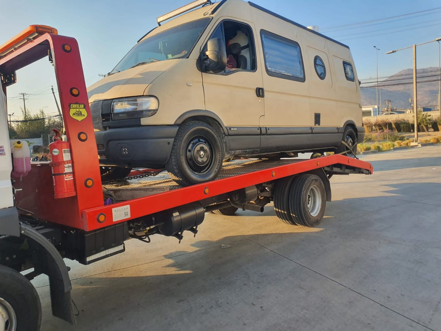 Grúa en servicio