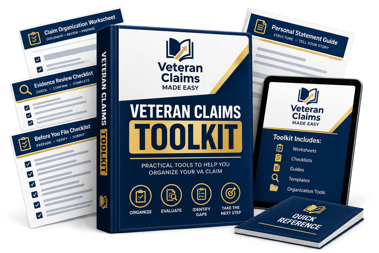 Veteran Claims Toolkit worksheets, guides, checklists, and organization tools