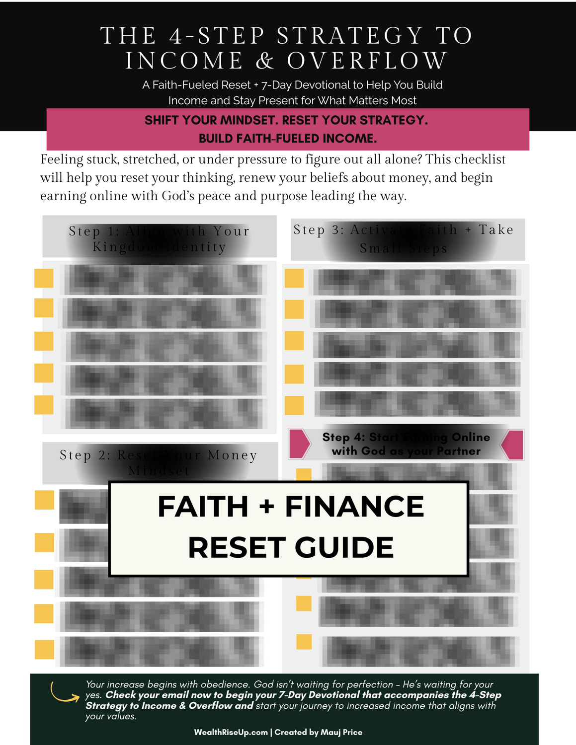 Cover image for the Money Mindset Reset Checklist