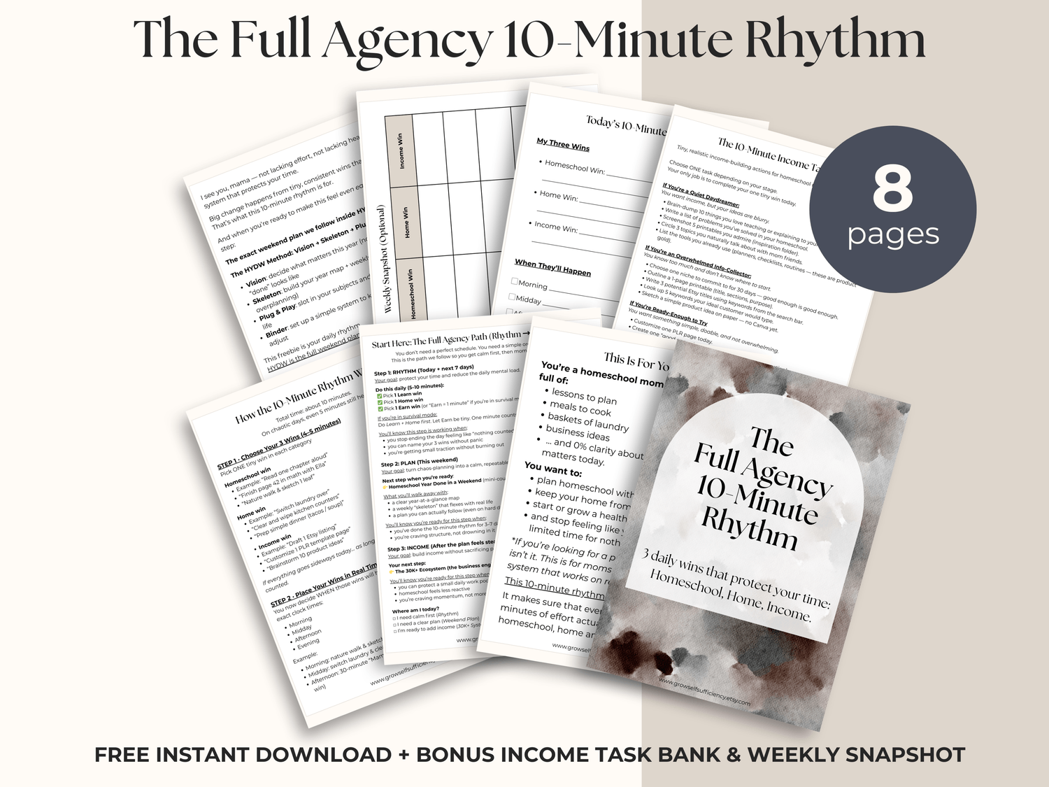 Digital product ideas including planners, journals, trackers, cards, to resell as your own