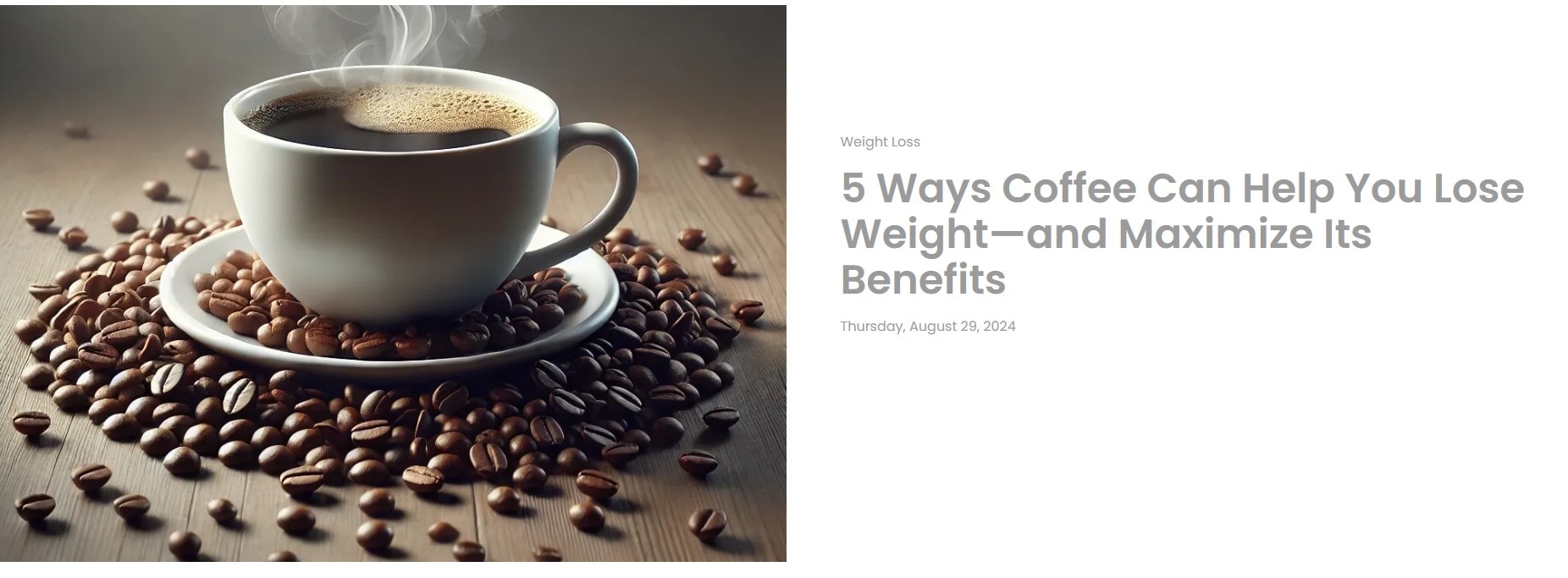 Image to represent a link to another post, coffee as ally for weight loss