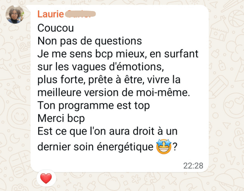 témoignage cliente (atelier offert en ligne)