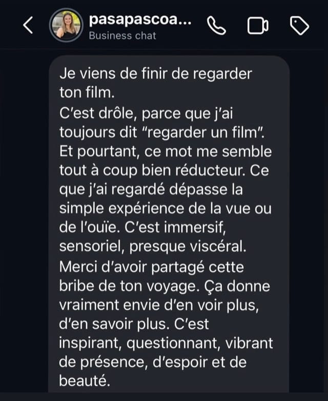 Message reçu : immersif, sensoriel, presque viscéral