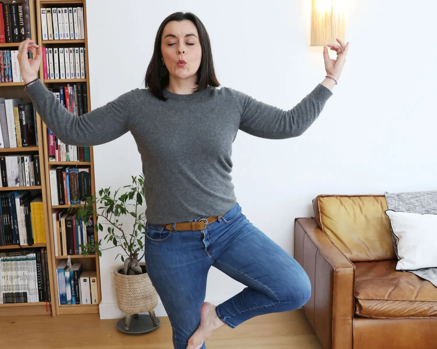 Gwénola Le Breton pose parquet
