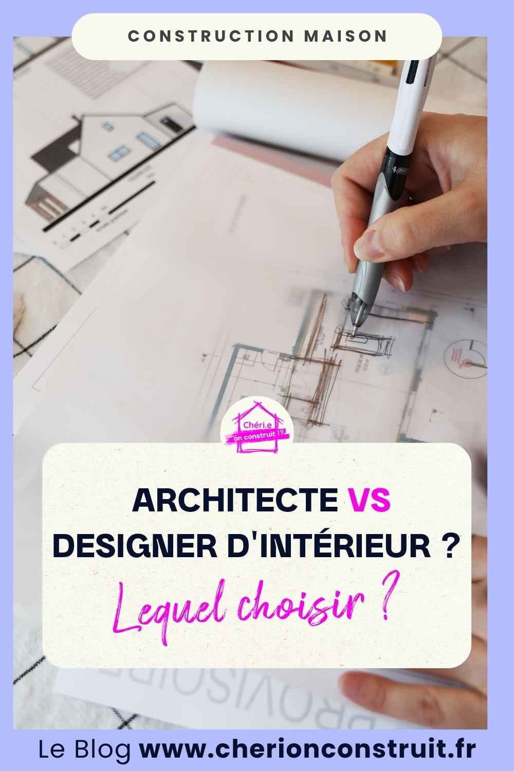 Différence architecte et designer