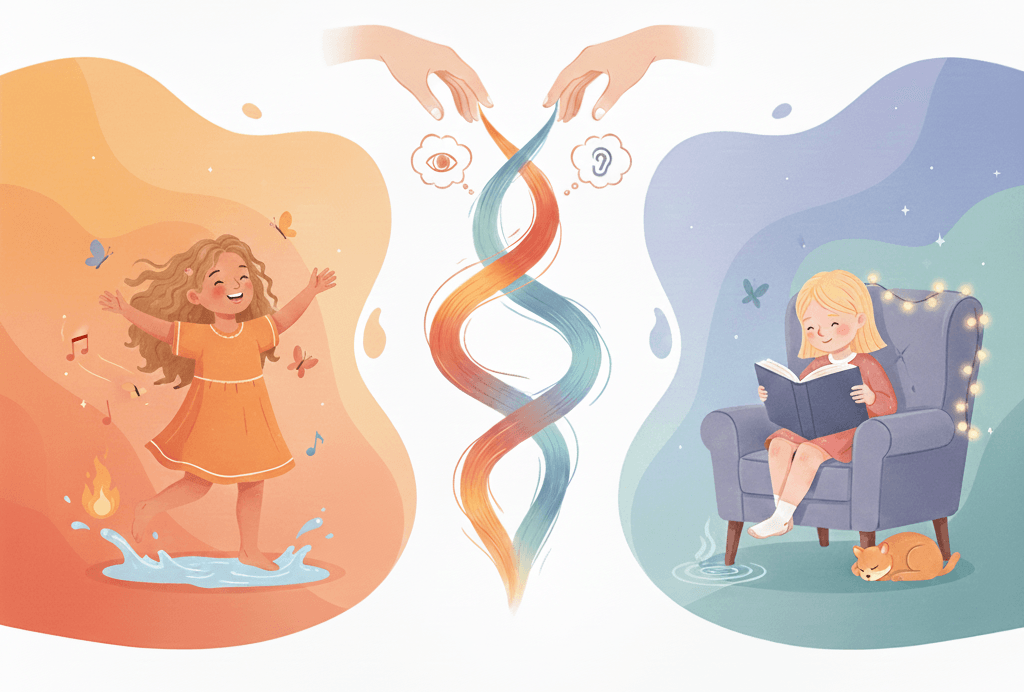 Deux enfants aux tempéraments très différents grandissant ensemble