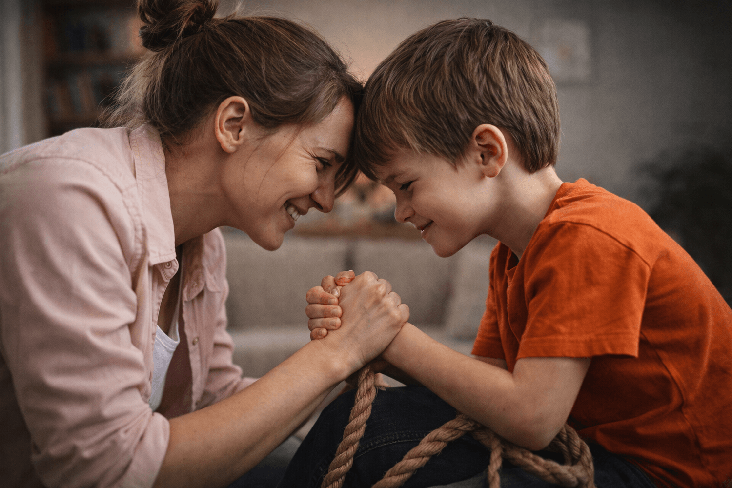 Mère et enfant réconciliés, qui ont dépassé le rapport de force.