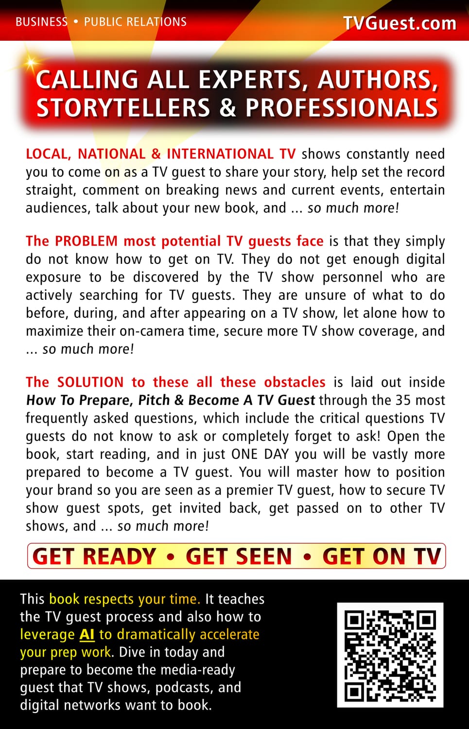 Learn How To Prepare, Pitch & Become A TV Guest by Bart Smith