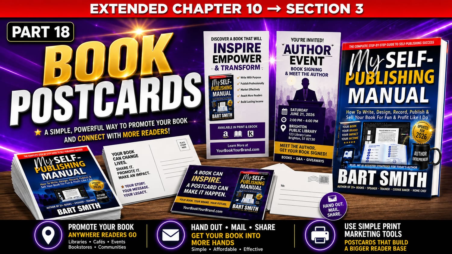 Book Postcards & Flyers For Author Promotion