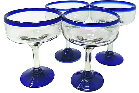 DOS SUEÑOS MEXICAN 16 OZ. HAND BLOWN MARGARITA GLASSES