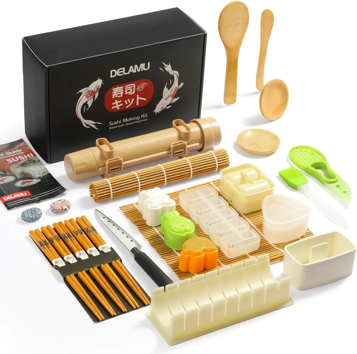 Delamu Sushi Making Kit 27 in 1 [Parent-Child] Sushi Kit