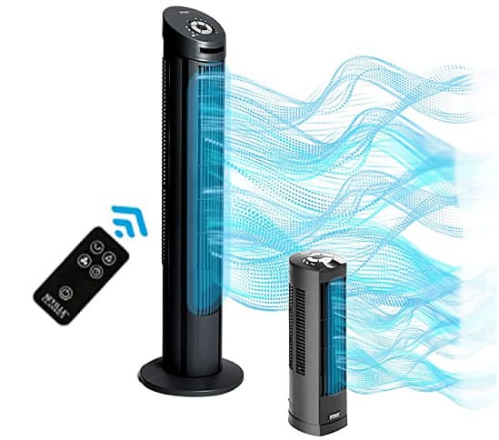 Seville Classics UltraSlimline Oscillating Tower Fan
