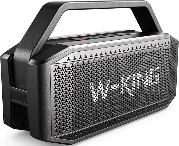 W-KING Bluetooth Speaker - 100W Peak 60W RMS Deep Bass, IPX6 Portable Waterproof Loud Bluetooth Speakers Wireless with Subwoofer, 40H/Power Bank/TF/AUX/EQ, Party Boombox Outdoor Large Bluetooth Speaker