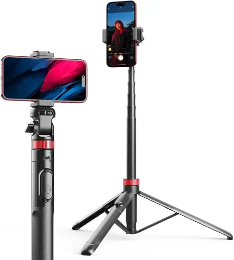 Eicaus 72'' Phone Tripod, Tripod for iPhone & Selfie Stick Tripod with Phone Mount and Remote - Upgraded, Stable, and Portable Tripod for iPhone 15/14/13, Android, Cameras and Action Cameras