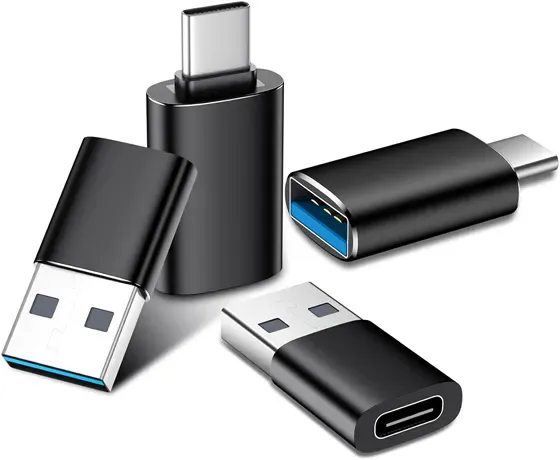 USB to USB C Adapter 4 Pack