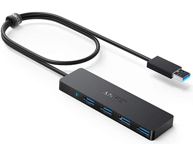 Anker 4-Port USB 3.0 Hub, Ultra-Slim Data USB Hub with 2 ft Extended Cable