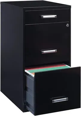 3-Drawer Office File Cabinet (2-Main Drawers + 1-Small Drawer)