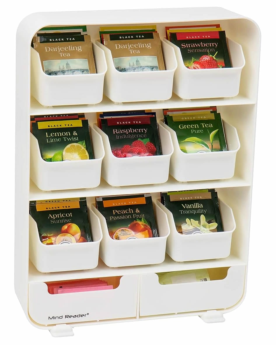 Mind Reader Tea Bag Organizer, Tea Station Organizer