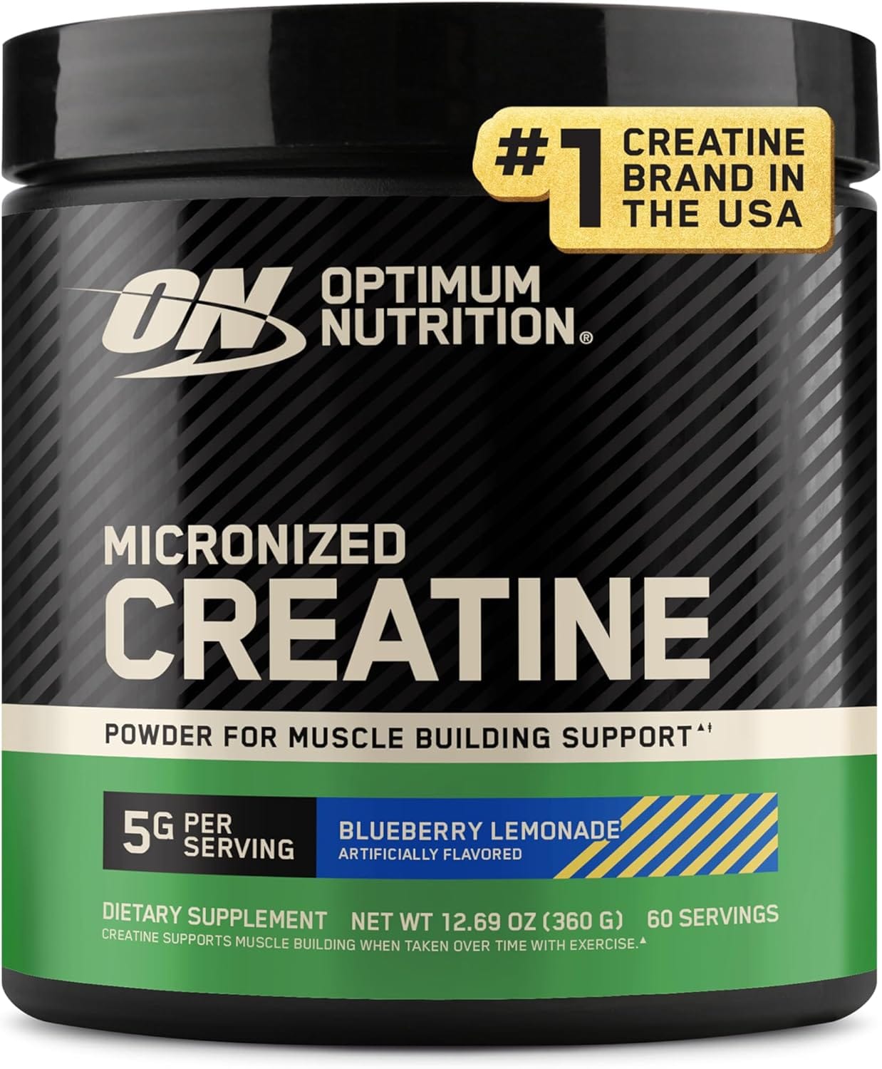  Optimum Nutrition Creatine Monohydrate Powder, Blueberry Lemonade, 12 Oz | 5g Micronized Creatine Monohydrate Powder Per Serving, Supports Muscle Strength...