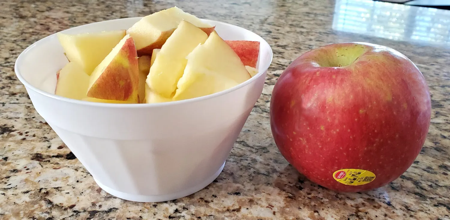 APPLE SLICES FUJI ARE MY FAVORITE