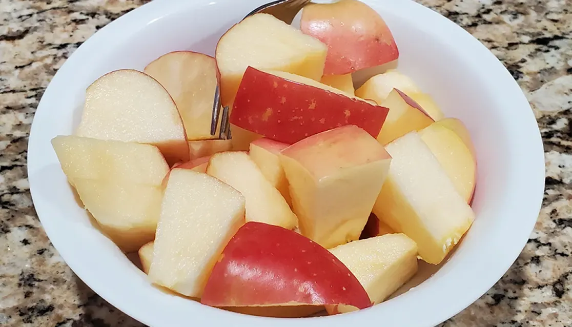 APPLE SLICES FUJI ARE MY FAVORITE