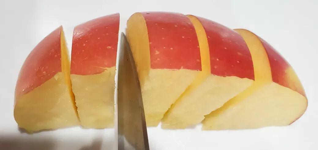 APPLE SLICES FUJI ARE MY FAVORITE