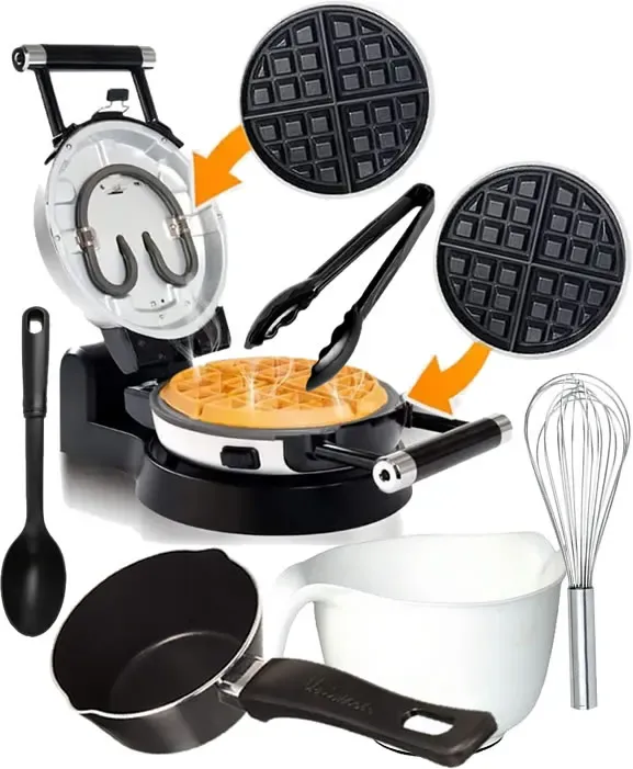 Bart Smith's Decadent Pecan Belgian Waffle Recipe Equipment