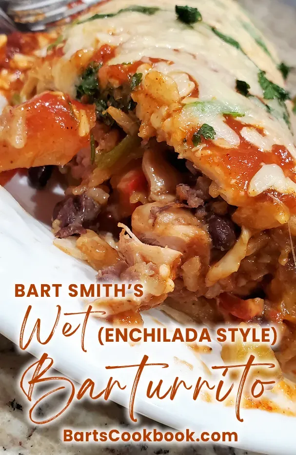 Bart's Wet (Enchilada Style) Barturrito With Melted Mexican Cheese & Cilantro On Top
