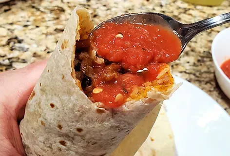 Bart's "Vegetarian" Sautéed Sweet Potato Soft Tacos (or Mini-Burritos)