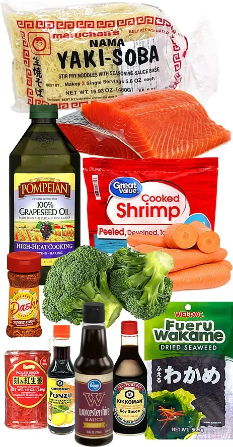 Ingredients To Make Bart's Yakisoba Japanese Stir-Fry Noodles