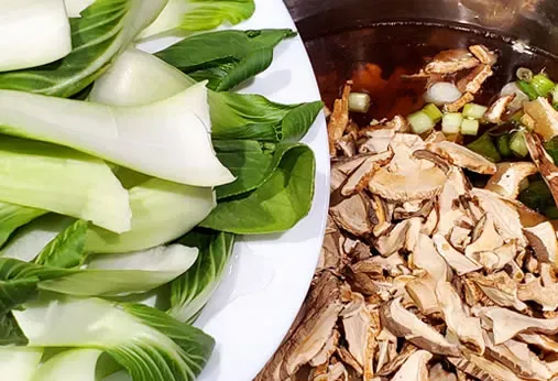Bart's "Heavenly" Udon (Japanese Noodle Soup) With Sautéed Salmon (or Chicken Thighs)