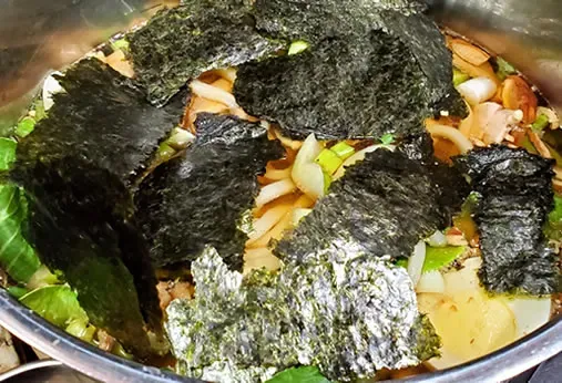 Bart's "Heavenly" Udon (Japanese Noodle Soup) With Sautéed Salmon (or Chicken Thighs)