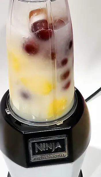 Bart's "World Famous" Piña "Bart-Ladas" Blended With Real Pineapple Slices, A Handful Of Red Grapes & Raspberry Fruit "Lava Flow" Puree Drink Mix