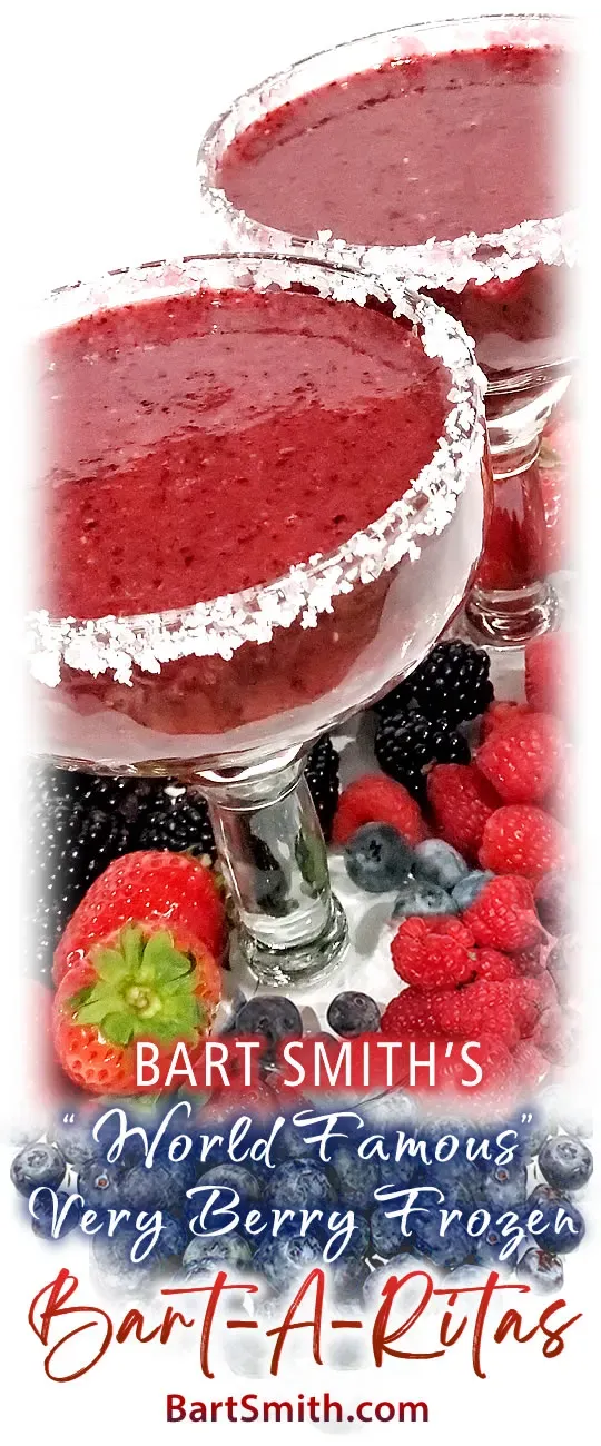 Bart's "Very Berry" Frozen "Bart-A-Ritas" Made With Frozen Raspberries, Blueberries, Blackberries & Jose Cuervo "Classic" Margarita Mix