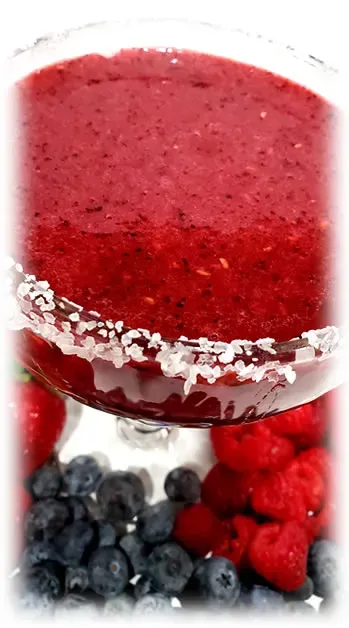 Bart's "Very Berry" Frozen "Bart-A-Ritas" Made With Frozen Raspberries, Blueberries, Blackberries & Jose Cuervo "Classic" Margarita Mix