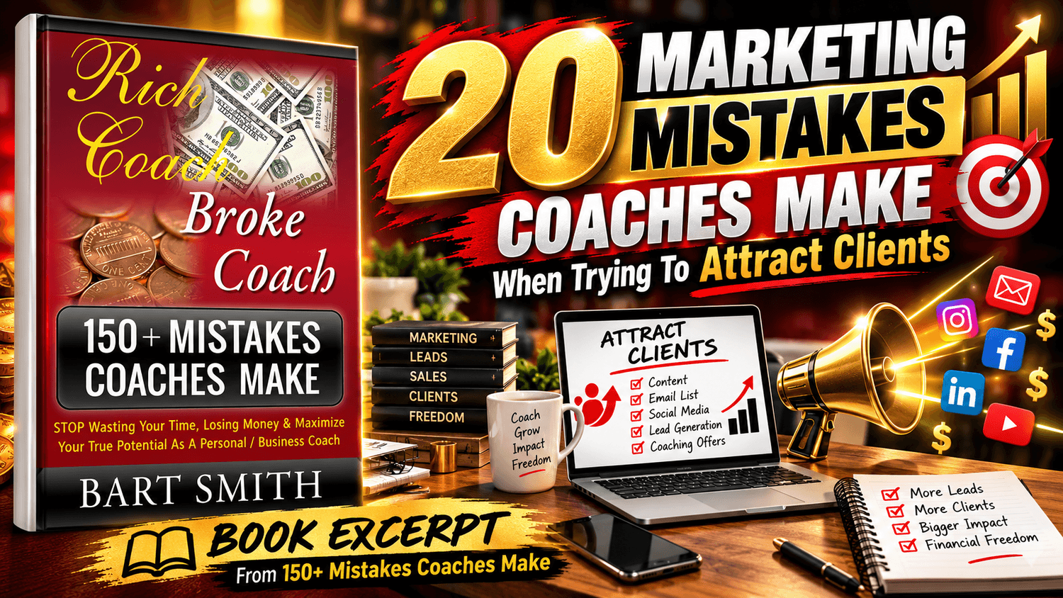 20 Marketing Mistakes Coaches Make When Attracting Clients by Bart Smith