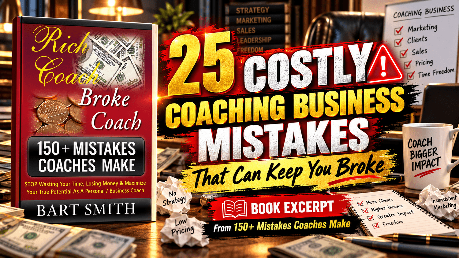 25 Costly Coaching Business Mistakes That Can Keep You Broke by Bart Smith