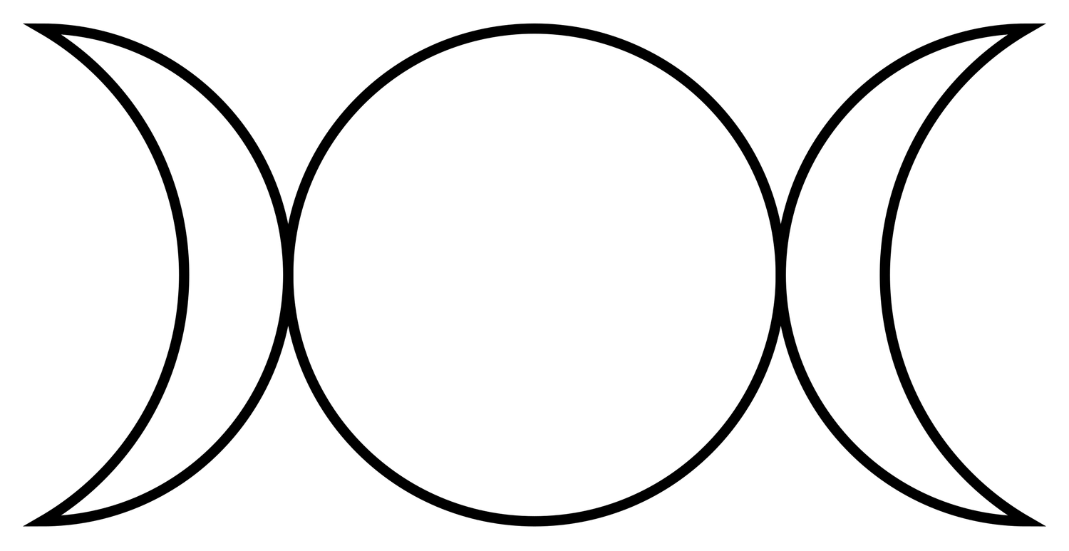 Triple Goddess Symbol Logo