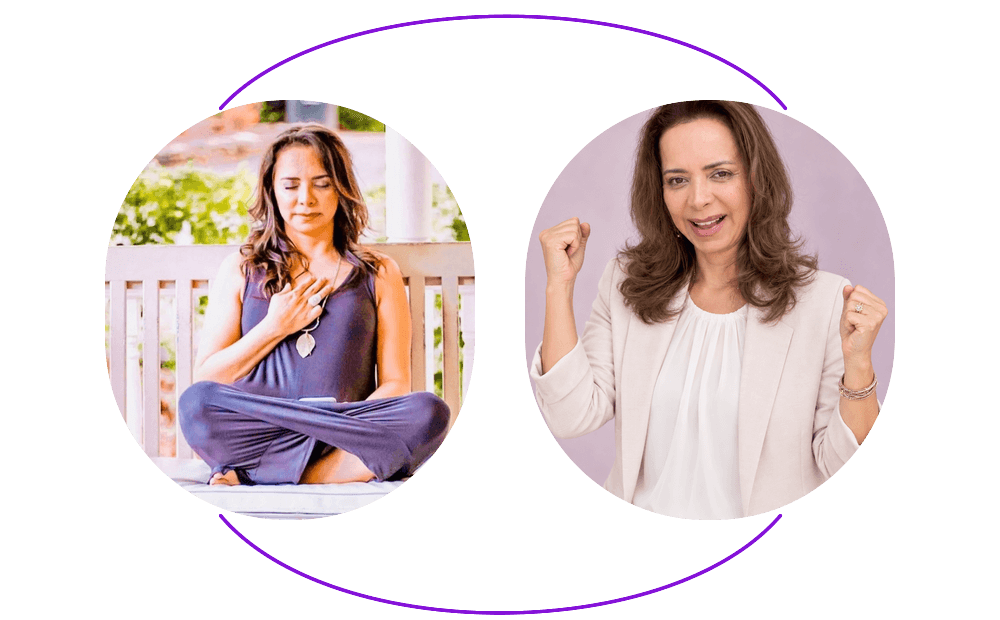 Tati meditating and celebrating, connected in a creative flow