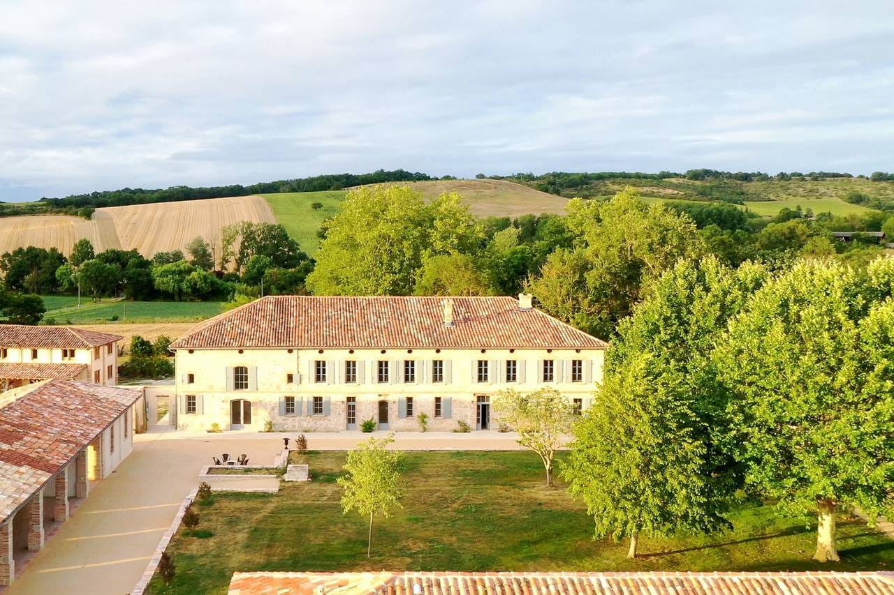 Vue aérienne du Domaine Halte en Cocagne