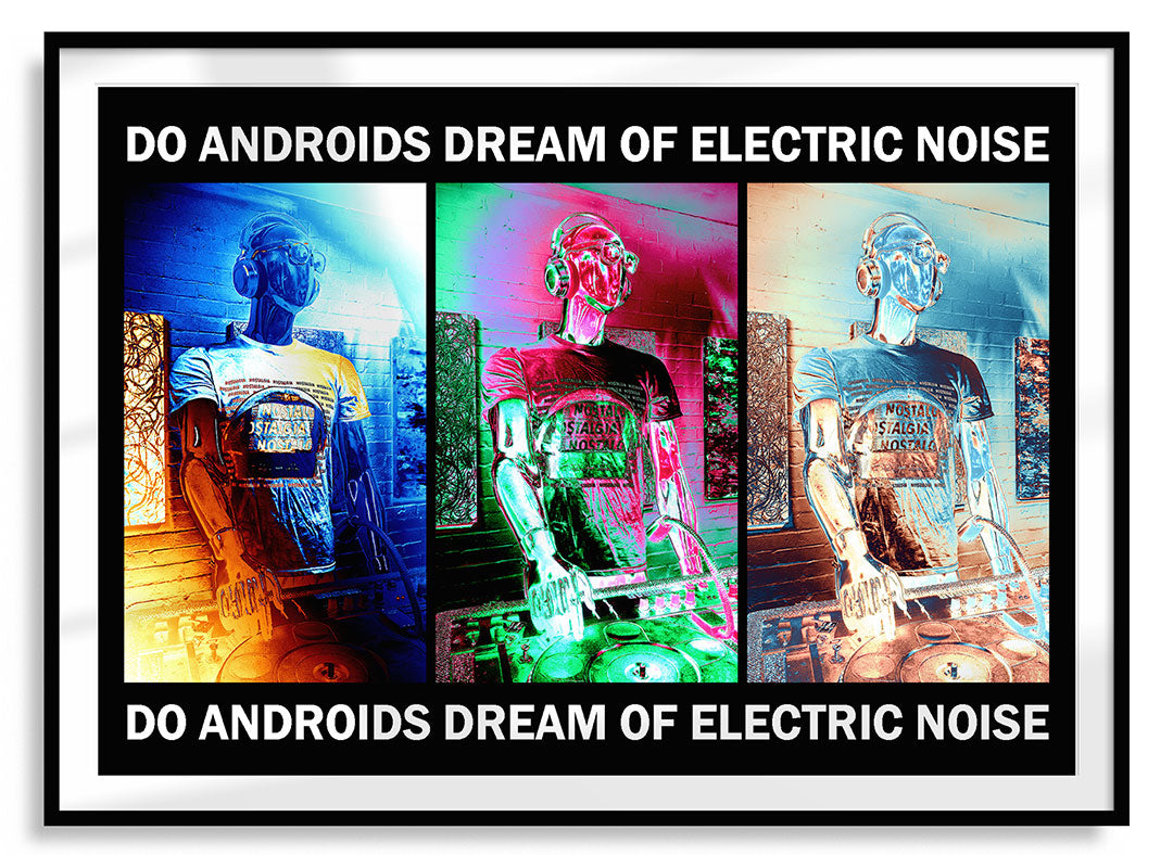 Framed art print of 'Do Androids Dream of Electric Noise #1' by Zeitwarp.