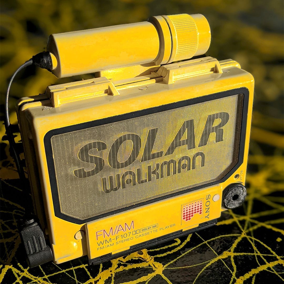 Digital artwork exhibited in an industrial gallery setting in Lisbon